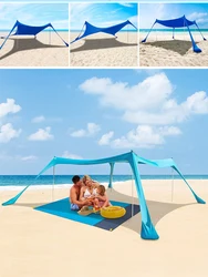 Strandzelt, Sonnenschutz, Markise, ultraleicht, Sonnenschutz für Meer, Outdoor, UV-beständig, Terrassenschirm, Strandüberdachung, Camping, wasserdichtes Zelt