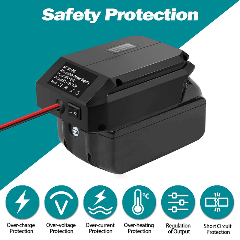 Power Tools Adapter Cigarette Lighter Voltage Regulator MT18APS 18V To 5-13V Step Down Converter for Makita 18V Lithium Battery