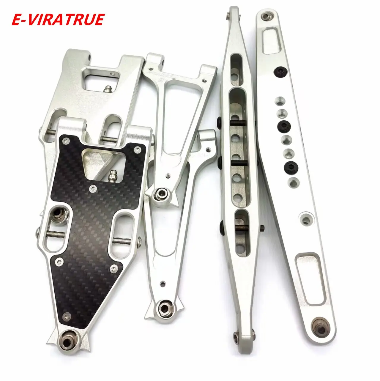 E-VIRATRUE 7075 Aluminum Upper&Lower Suspension Arms&Rear Trailing Arms For Losi Super Baja Rey 2.0 1/6