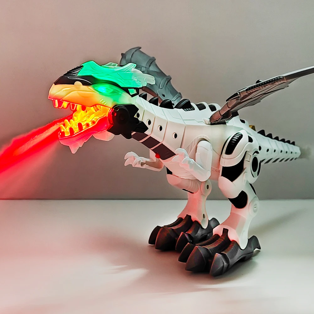 Big Size 47cm Electronic Walking Dinosaur Roaring Flashing Light Robot Educational Game Machine Gift For Children toys