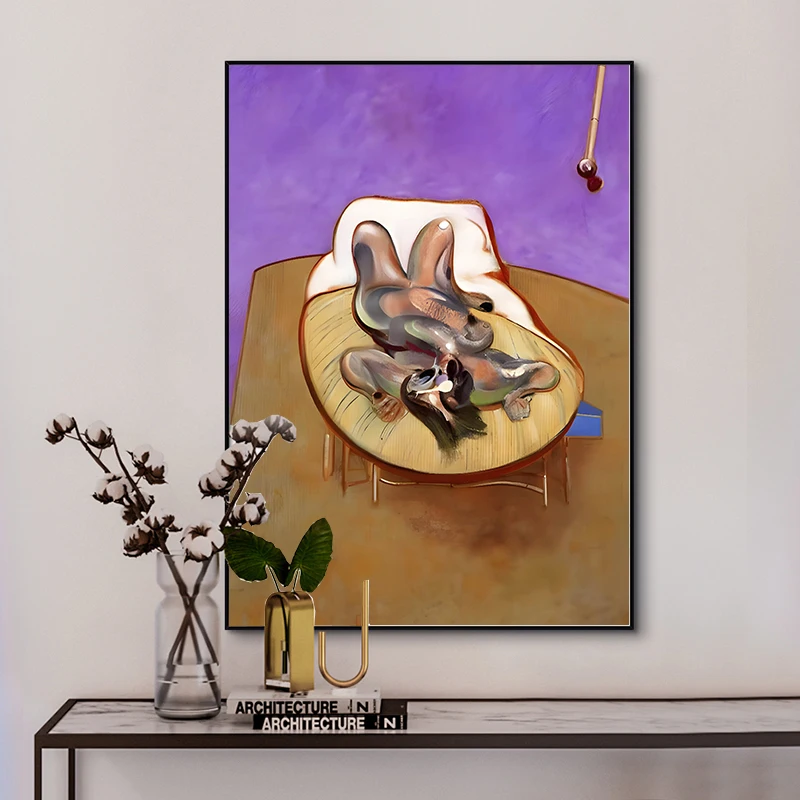 Francis Bacon Abstract Figure Masterpiece Poster Vintage Study of A Head Canvas Painting Wall Art Picture for Room Office Decor