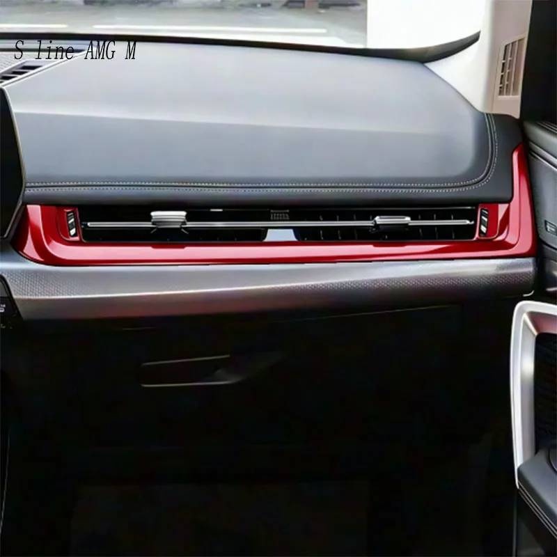 Para BMW X1 iX1 U11 X2 iX2 U10 2023-2025 compartimento central para coche reposabrazos cerradura de puerta tablero AC salida de aire marco cubierta pegatina embellecedora