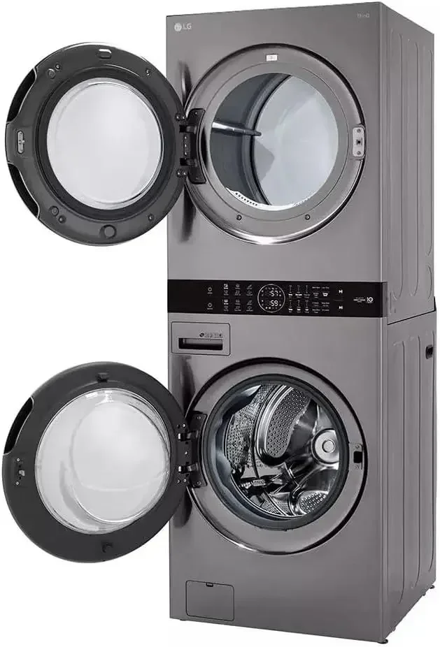 Tour de Lavage LG à Unité Unique, Charge Frontale™Avec contrôle central™Lave-linge et sèche-linge électrique 4.5 pi 7.4 pi