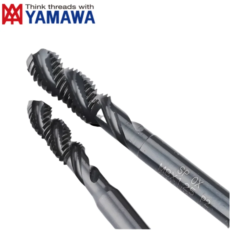 YAMAWA M1-M24 SP-OX INOX HSSE Standard Fine Spiral Fluted Tap M1M2M3M4M5M6M7M8M10M11M12M14M16M18M20M22M24 Thread Taps For Steel