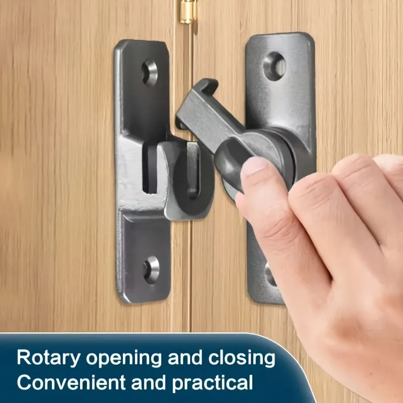 أقفال أبواب الحظيرة شديدة التحمل، مزلاج الباب المنزلق، مشبك مضاد للسرقة، مسمار الباب، أجهزة بوابة الوجه 90/180 درجة، مزالج أمان الطفل