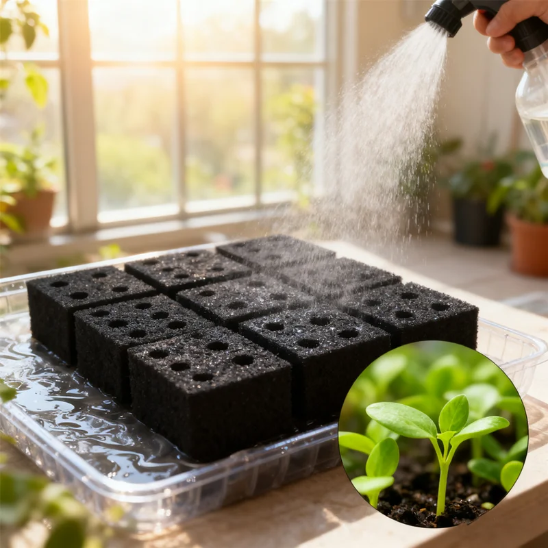 2025 NEW Hydroponic Growing Sponge 100 Pcs, Soilless Nursery Medium for Vegetables, Seed Germination Sponge for Water Culture
