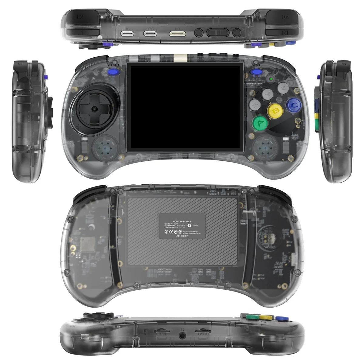 

2025 New RG ARC-S Handheld Game Console 4Inch IPS Linux OS Six Button Design Retro Video Players Support Wired Handle A