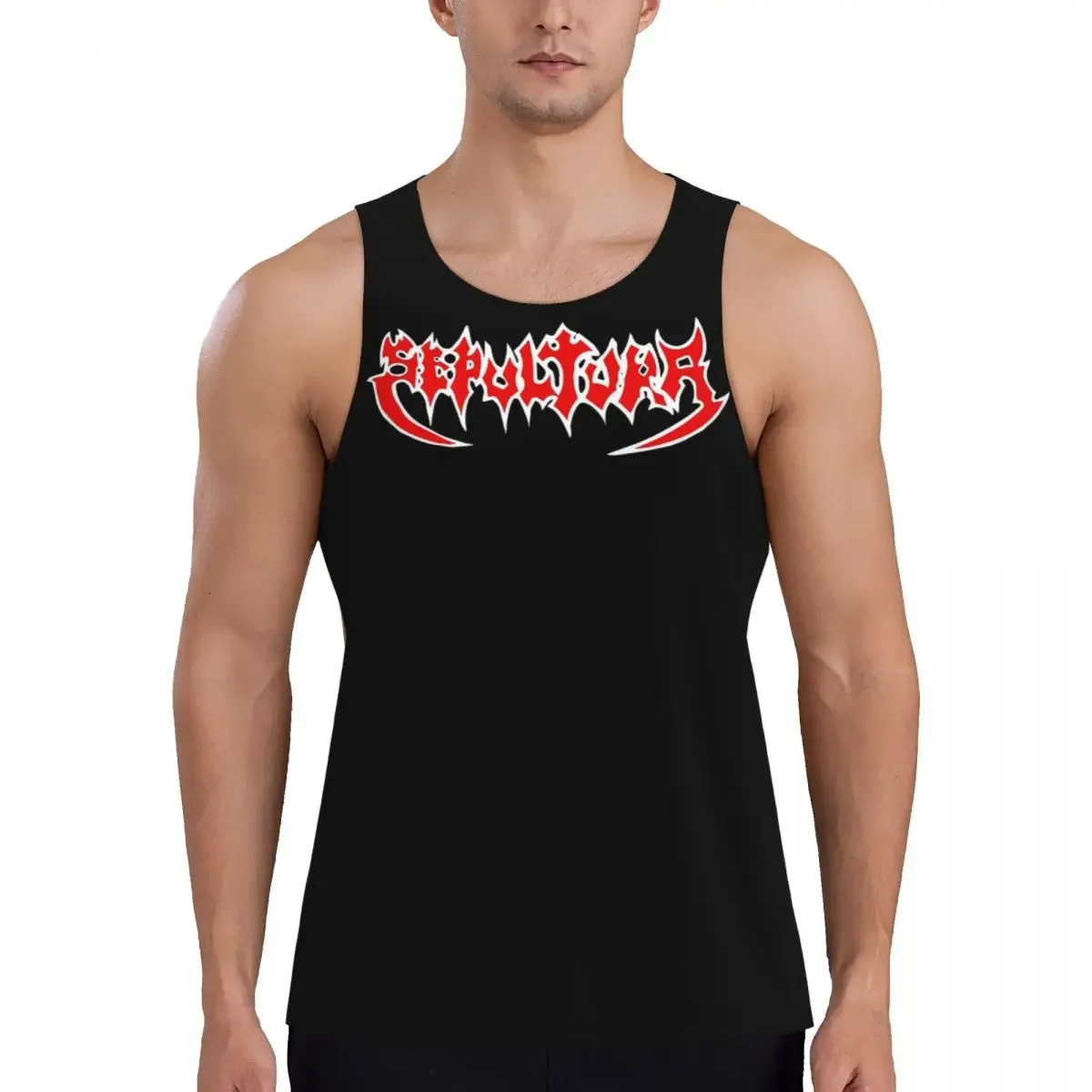 Quick Dry Sepultura Slayer Death Metal Gym Tank Muscle Sleeveless Shirt Bodybuilding Breathable Vest