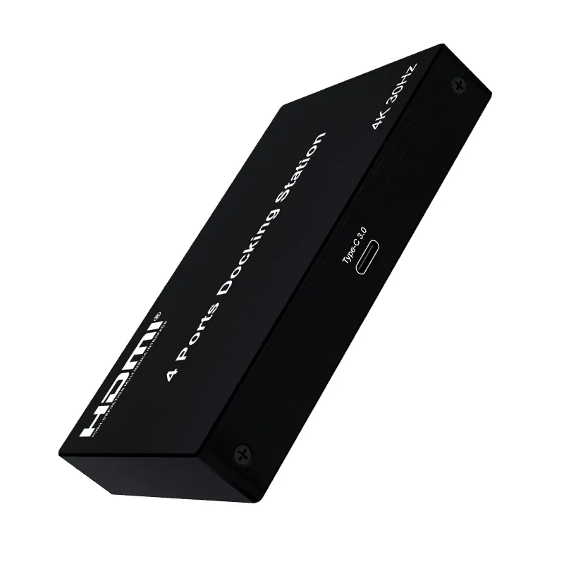4K 4 Port HDMI Docking Station Computer Laptop PC Screen Extender Transmitter Support Copy Mode Extend Mode 1 in 4 Out Display