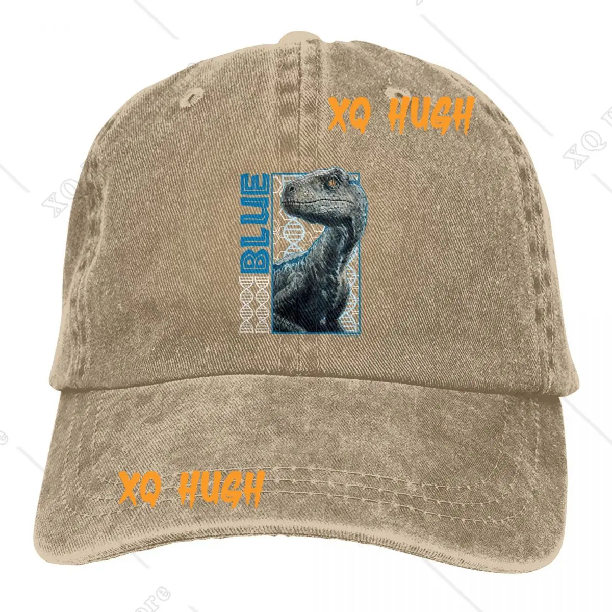 Blue Jurassic World Retro Hat Cotton Outdoor Sun Protaction Caps Unisex Casual Snapback Hats