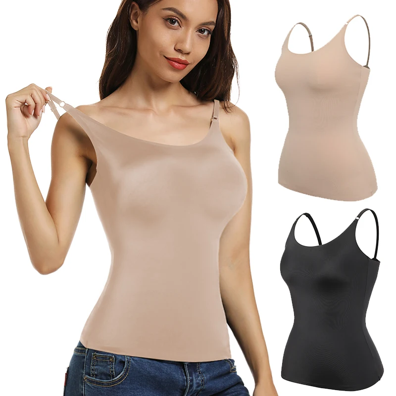 Débardeur gainant amincissant pour femme, effet ventre plat, sans couture, compression, grandes tailles