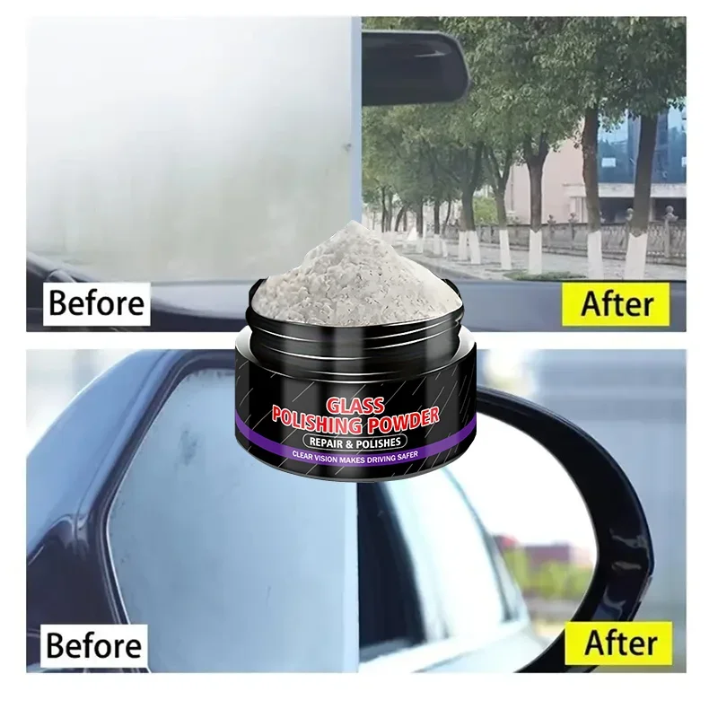 Car Glass Polishing Powder Scratch And Swirl Remover Light Repair Kit for Vehicle Windshields No Charging Required