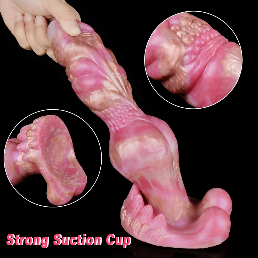 YESUBY Thick Silicone Alien Wolf Dildo With Sucker Realistic Animal Knot Penis Prostate Massager Anal Sex Toys For Women Men 18+