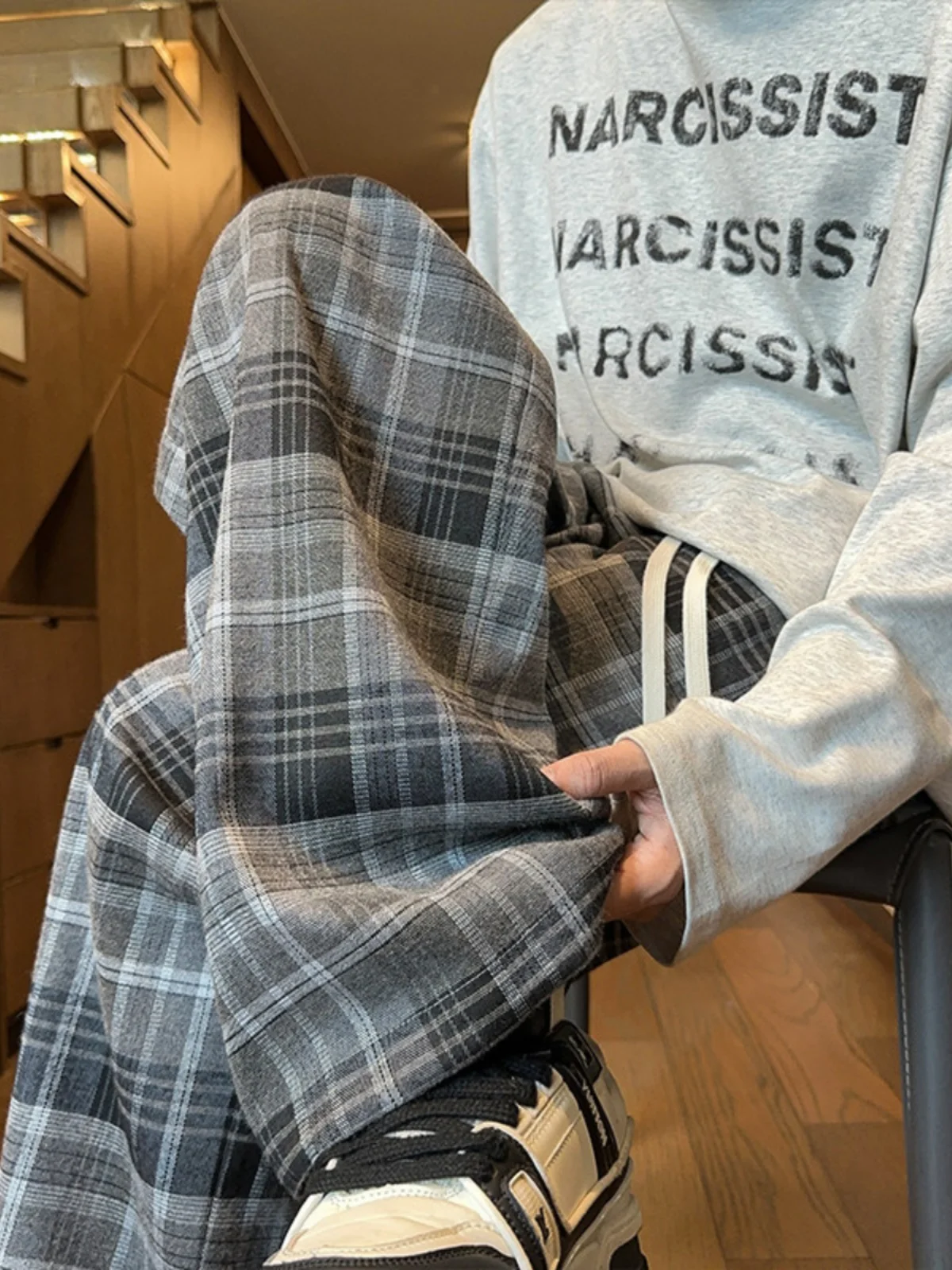 

Мужские повседневные брюки в американском ретро-стиле, свободные прямые брюки Cleanfit, модные брендовые повседневные брюки в стиле High Street