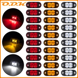 10 sztuk 12V 24V uniwersalne 2 Led owalne obrysowe boczne światło obrysowe światło tylne przyczepa samochód ciężarówka ciężarówka akcesoria do przyczep kempingowych