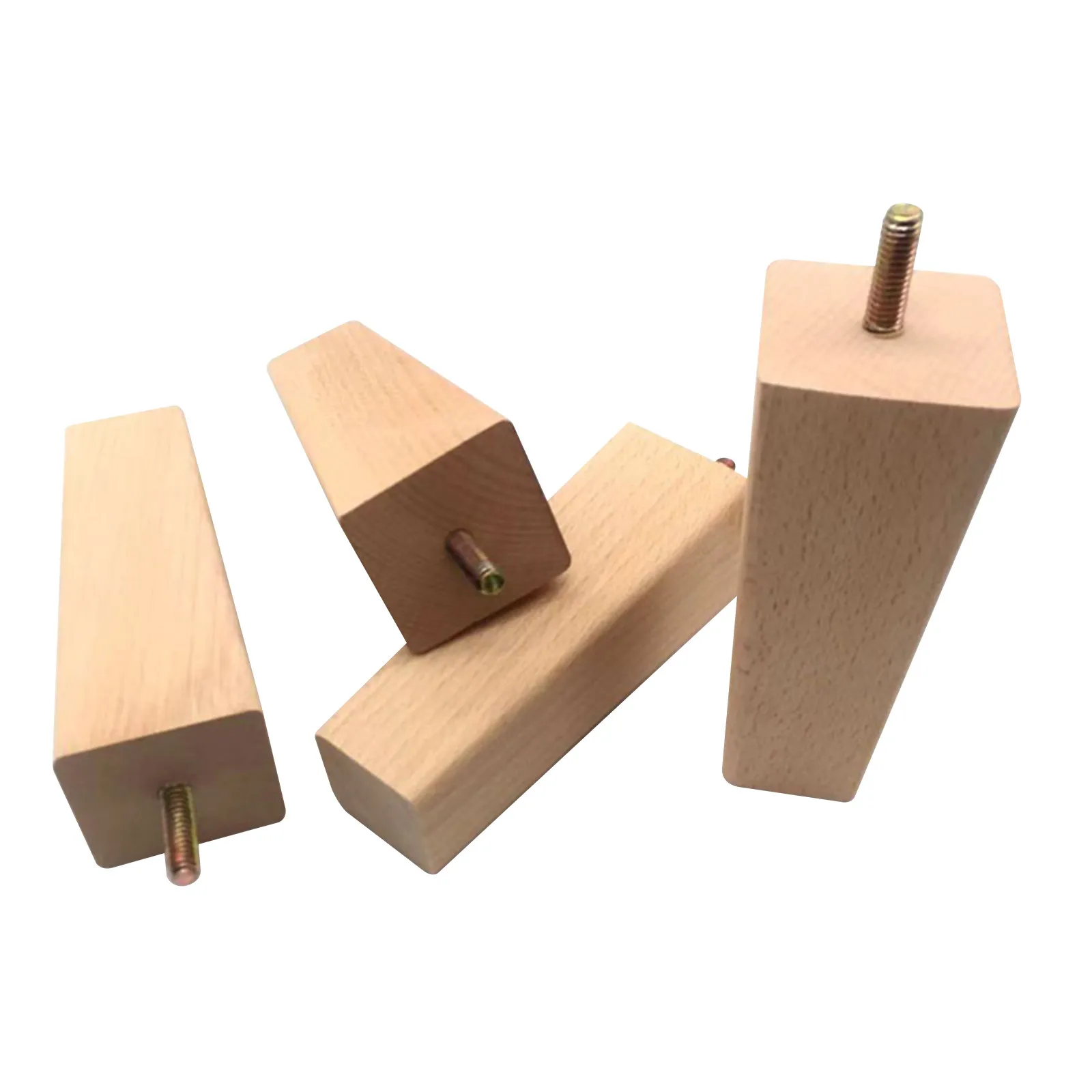 

4Pcs Real Wood Sofa Legs Sturdy Furniture Support Feet for Coffee Table Ottoman Bench Footstool Elevated Height Adjustment Decor