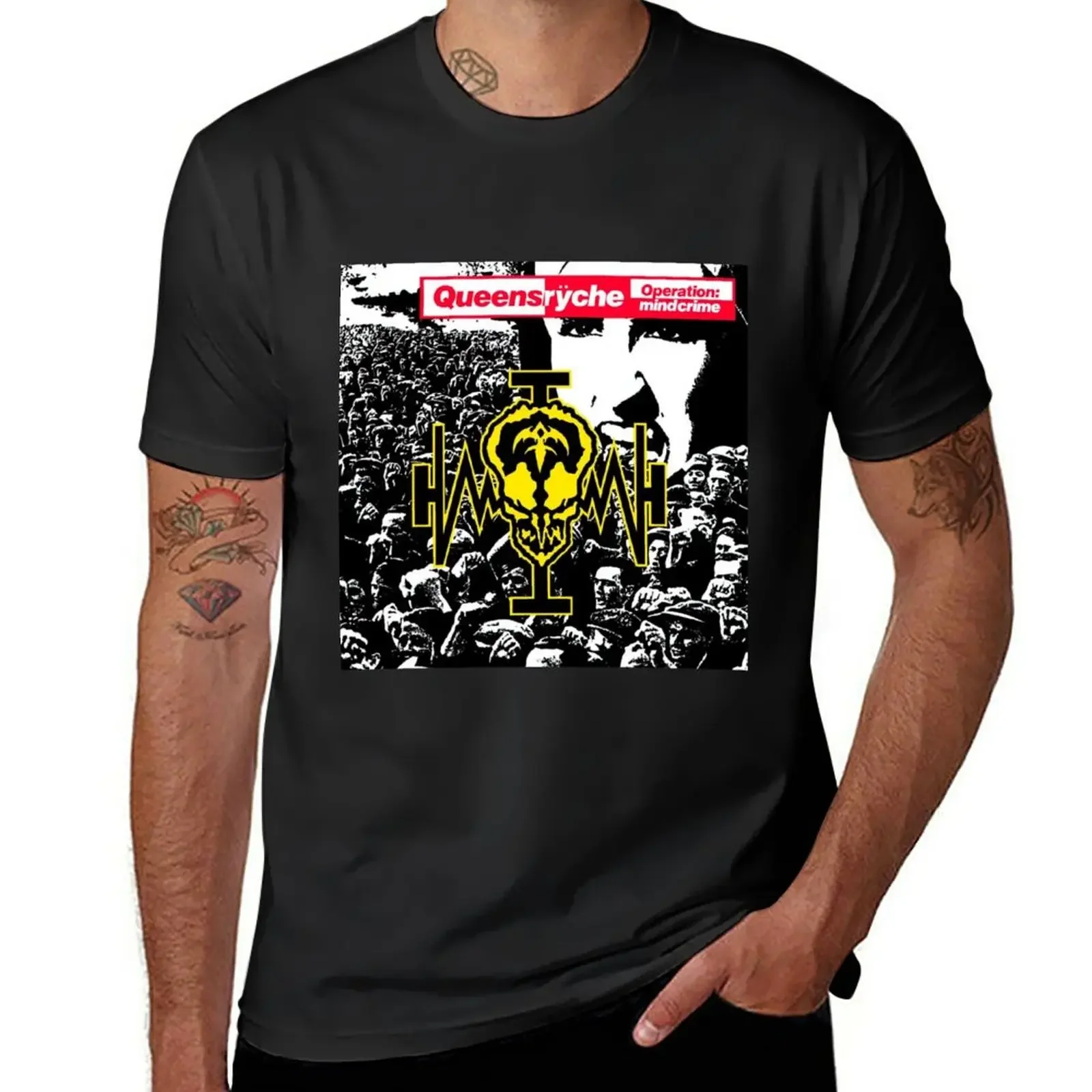Best OPERATION MINDCRIME'88 Queensr?che T-shirt T-Shirt vintage tops Men's t-shirts