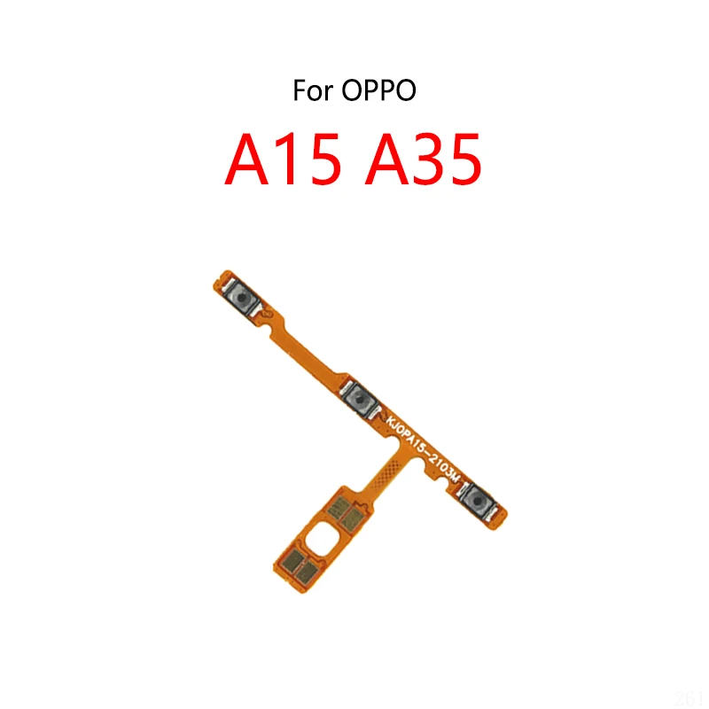 10PCS/Lot For OPPO A15 A35 Power Button Switch Volume Mute Button On / Off Flex Cable