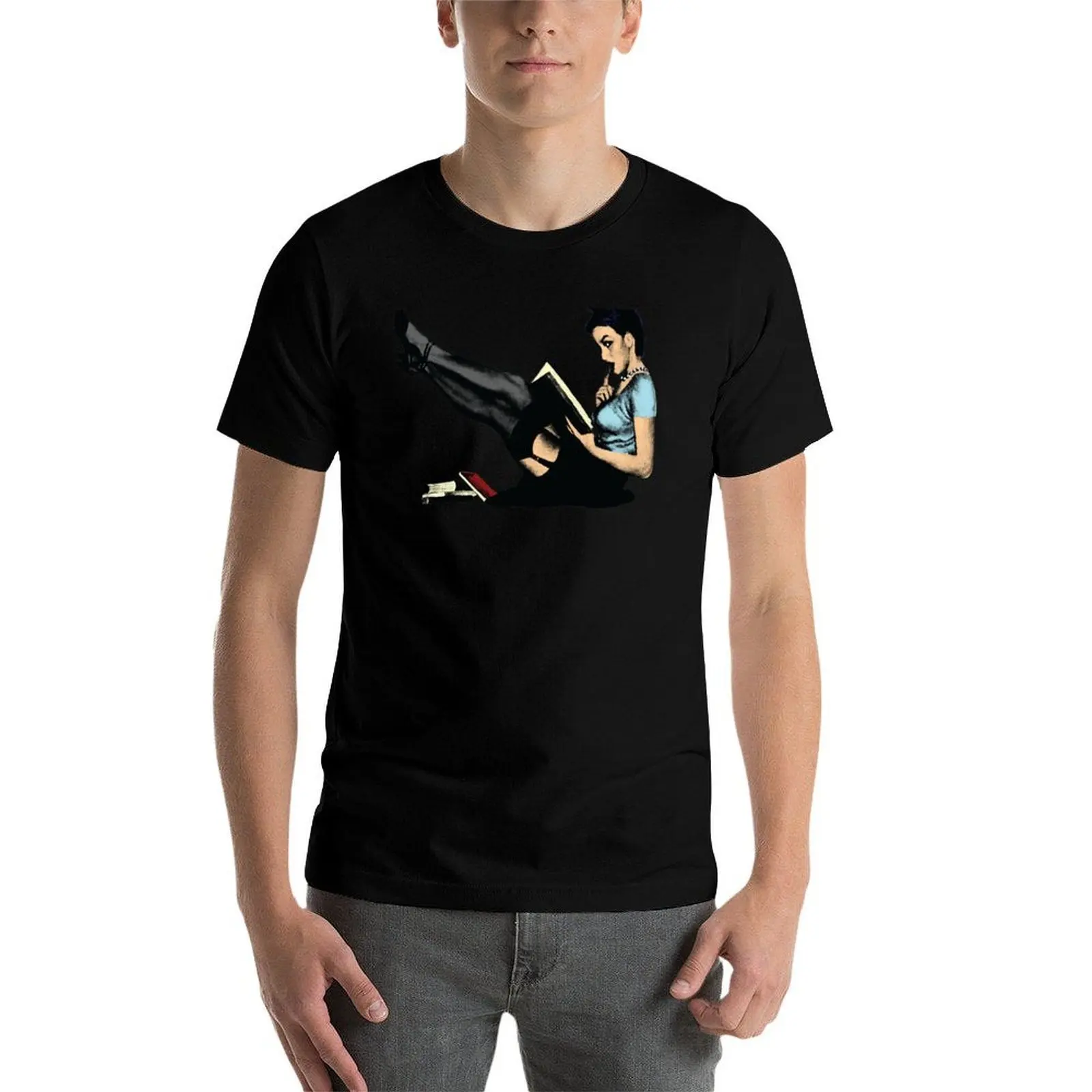 Cute Librarian Pin-up T-Shirt t shirts for man slim fit funny t shirts cotton T-Shirt