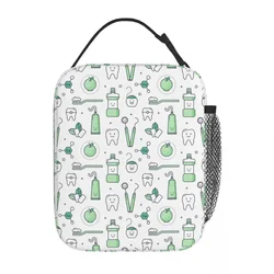 Tooth Teeth Accessories Insulated Lunch Bag Work Theme Storage Food Box Portable Casual Cooler Thermal Lunch Box