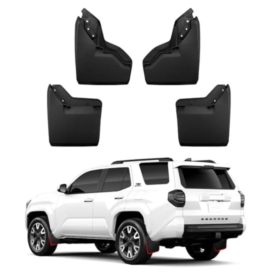 

Mud Flaps for Toyota 4Runner 2025 2026 Custom Fit Front and Rear Splash Guards 6th Gen 4Runner Wheel Fender Protectors Durable