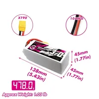 CNHL 6S 22.2V 3000mAh Lipo Battery 70C With XT90 Plug For RC Quadcopter Helicopter Airplane Drone FPV Car Truck Buggy Boat Part