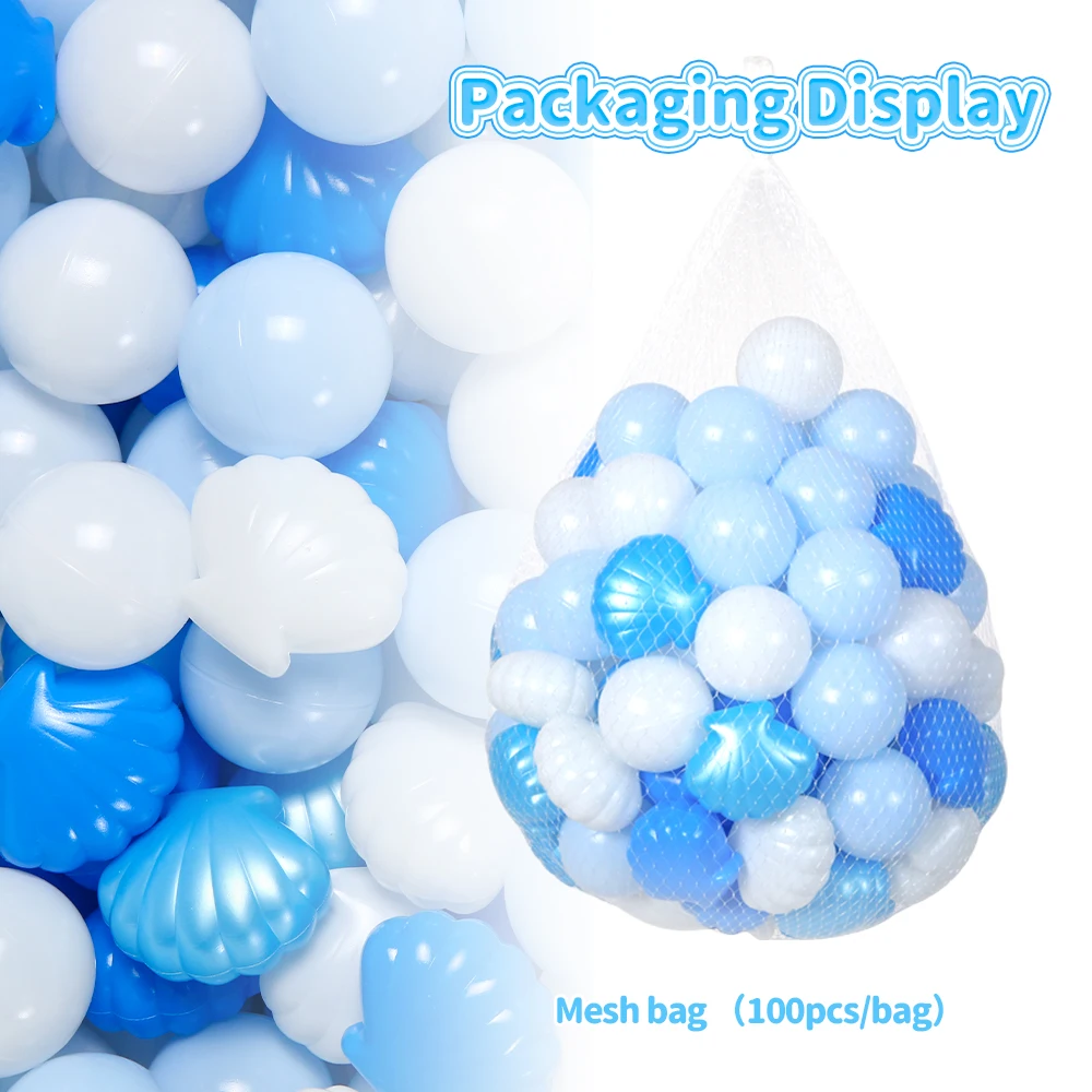 볼 풀 공 5.5CM 100개 아기용 바다 플라스틱 공 놀이집 텐트 어린이 감각 발달 야외 장난감 생일 선물