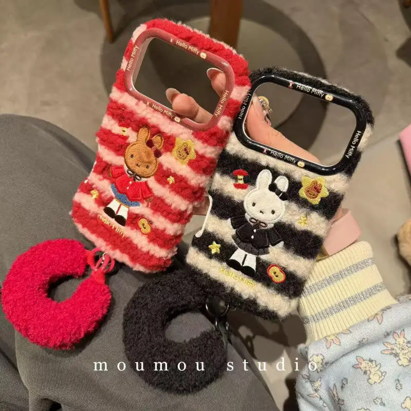 Cartoon Cute Miffy for Iphone 17 Promax Plush Phone Case Japanese Phone Protection Case 16 15 Phone Anti Drop Protection Case