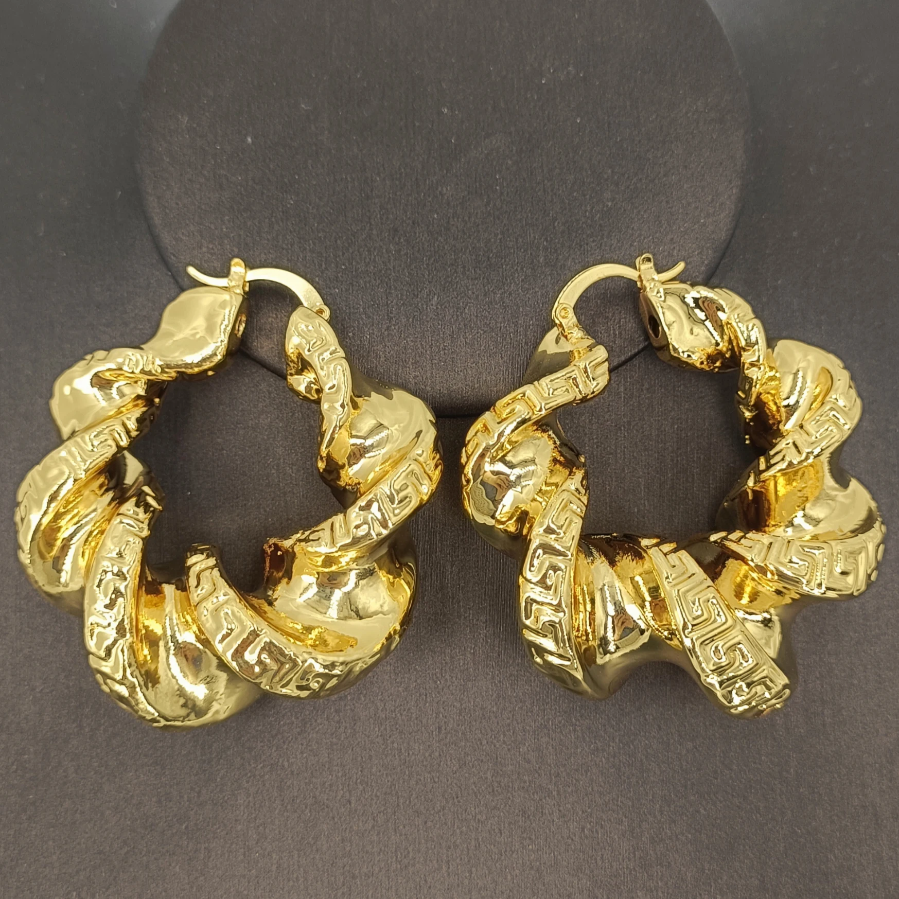 Newest Large Hoop Earrings Brazilian Style Women Bridal Party Jewelry