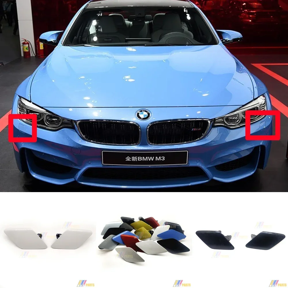 Pair Fit 14-20 Left Right BMW M3 F80 M4 F82 F83 Headlight Washer COVER