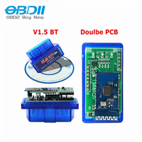 Super Mini ELM327 V1.5 BTCompatible PIC18F25K80 Chip Double PCB Car Scanner OBD2 ELM 327 1.5 BT/WIFI Auto Code Reader Android