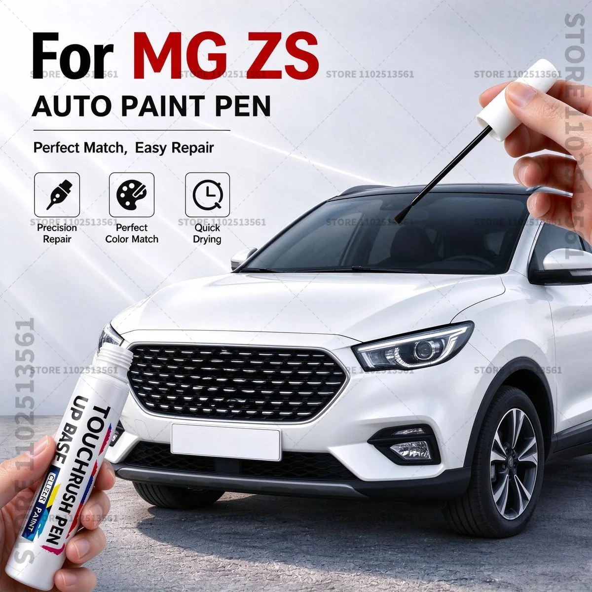 For MG ZS White 028 Black Red Car Scratch Remover Paint Pen Touch Up Marker for Auto Body Repair Door Bumper Fender Accessories