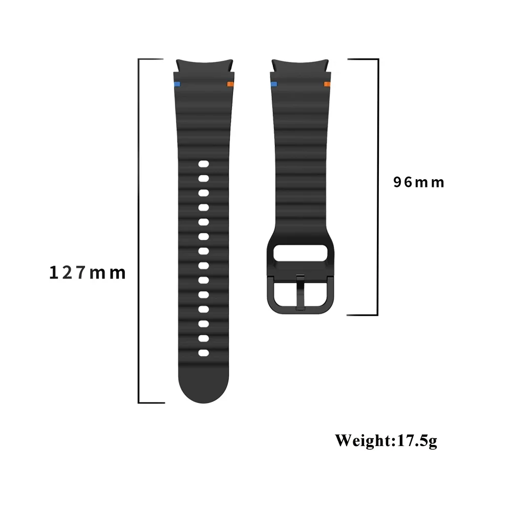 Cinturino in silicone originale per Samsung Galaxy Watch 7 6 5 4 40mm 44mm Bracciale per Galaxy Watch 6 4Classic 43mm 47mm Cinturino
