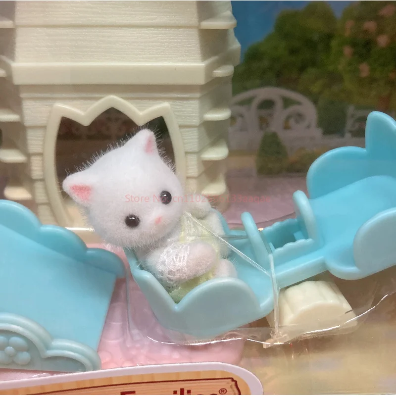 سيلفانيان فاميليز طفل طاحونة بارك ملاهي سطح يتدفقون لينة بولي كلوريد الفينيل ABS المواد البلاستيكية لطيف دمية محاكاة لعبة طفل