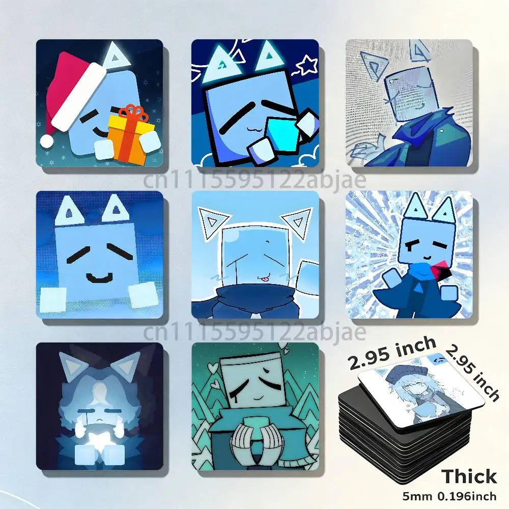 C-Cube Geometry Dash-h Fridge Magnetic Magnet PVC Memorial Decor for Family Friends Students Adults