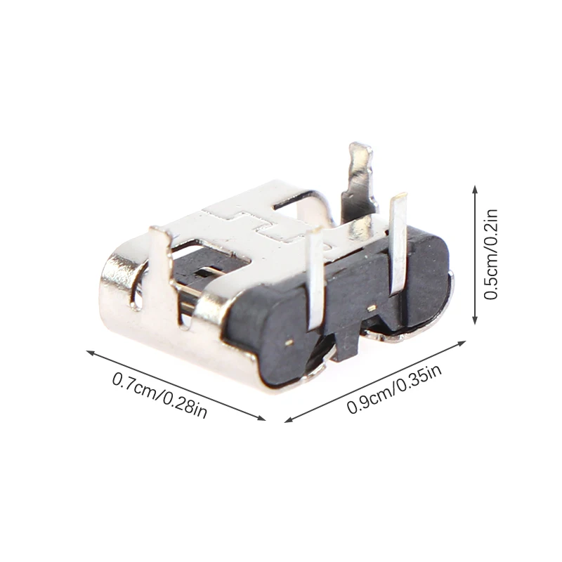 HMA88-10Pcs asiento hembra tipo C enchufe de 2 pines Micro conector USB conector de alimentación para puerto de carga de teléfono móvil