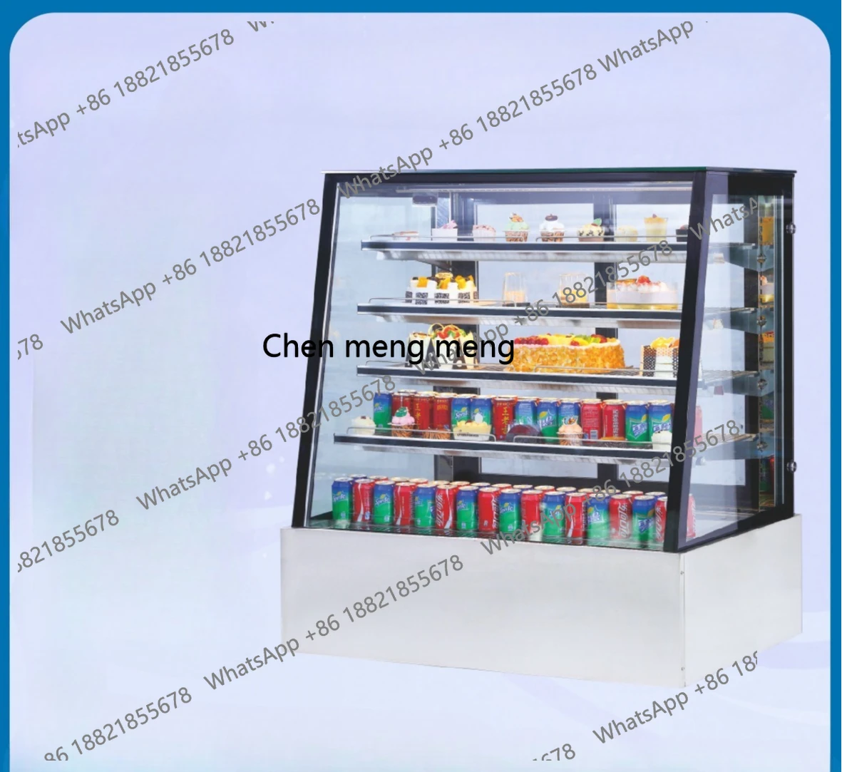

Tempered Glass Egg Cooling Automatic Defogging Layer Rack Adjustable Smart Electronic Temperature Control Cake Cabinet