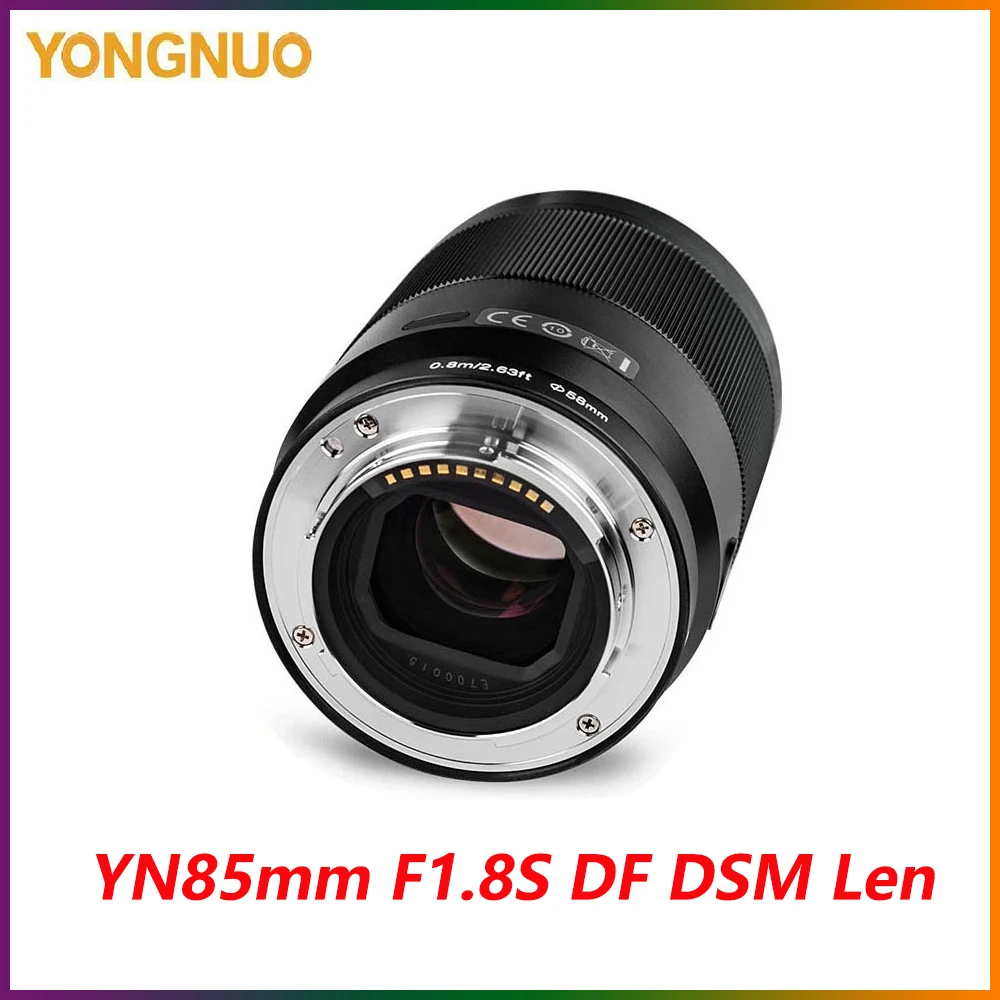 

YONGNUO YN85mm F1.8S DF DSM AF/MF Large Aperture Camera Lens for Sony E mount Cameras A9 A7RII A6600 Full Frame Portrait Lens