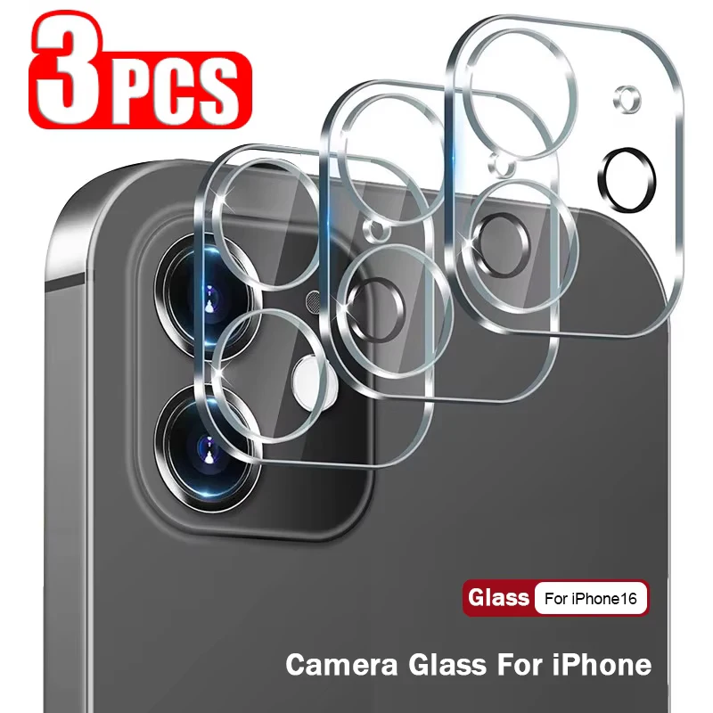 3PCS iPhone16Pro Camera Lens Protection Glass Film For iPhone 16 Pro Max Lens Protector For iPhone 15 Pro Max 16Pro﻿ 16 Plus 5G