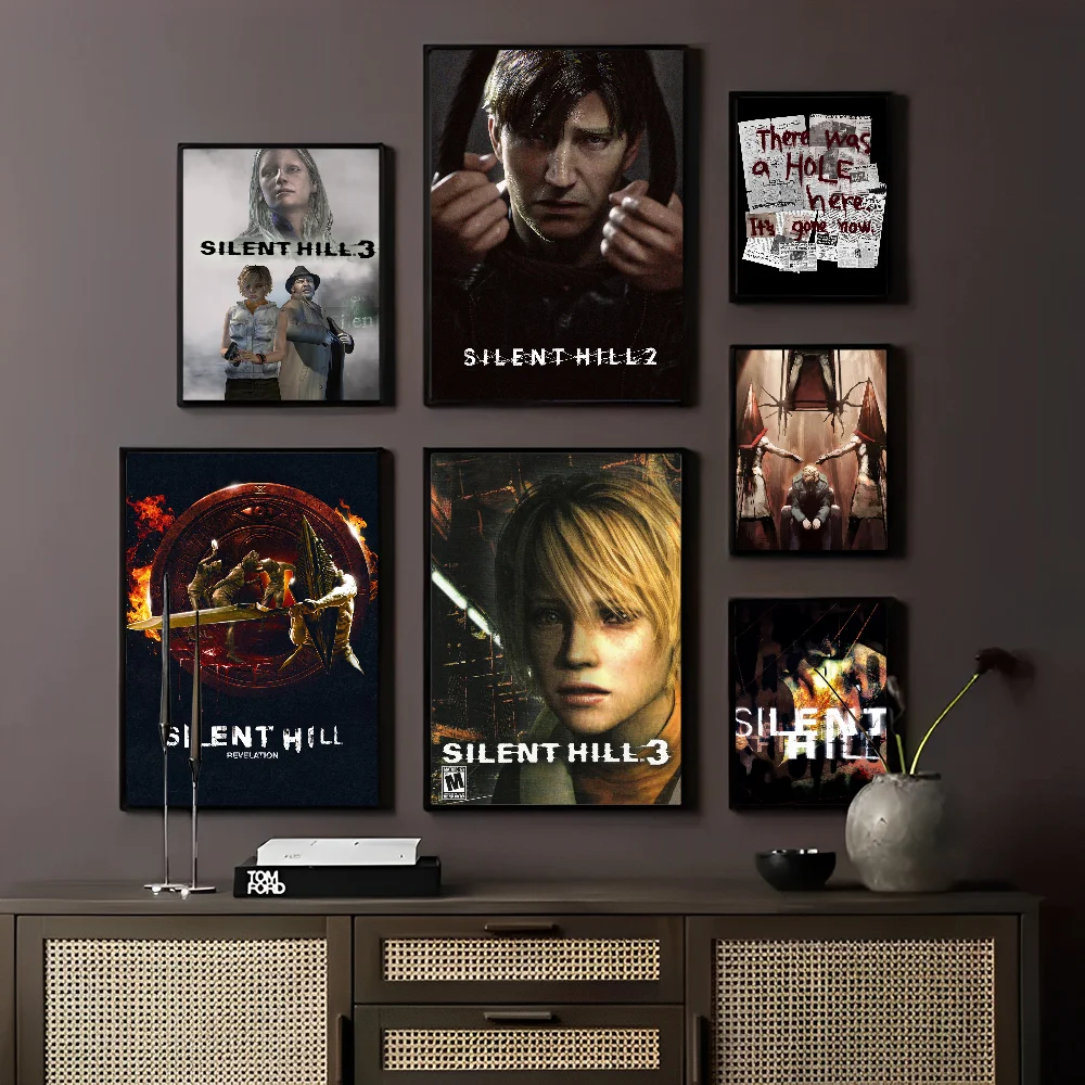 

Silent Hill Movie Sticky Posters Fancy Wall Sticker for Living Room Bar Decoration Vintage Decorative Painting