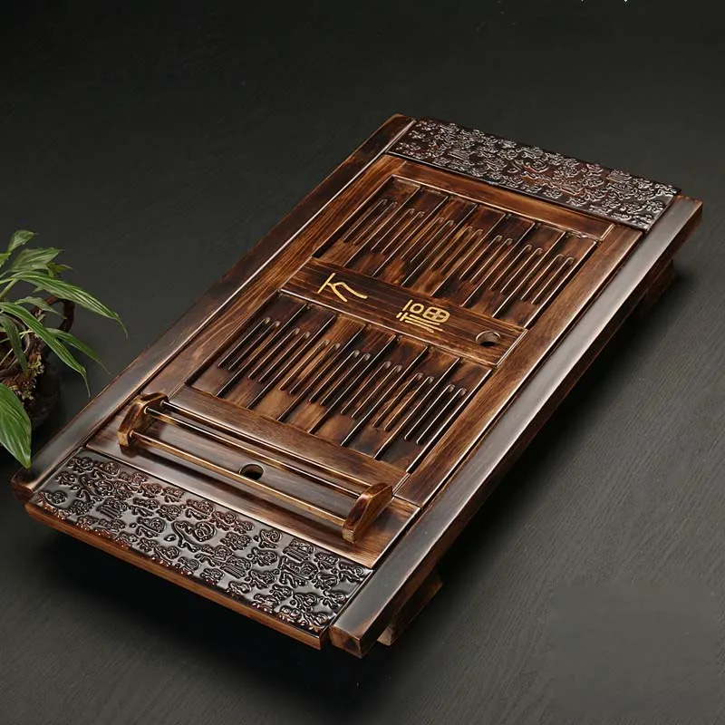 

Chinese Solid Wooden Tea Accessories Drinkware Tea Tray Tea Kung Fu Tea Set Table Drawer Type Gongfu Storage Drainage Tray