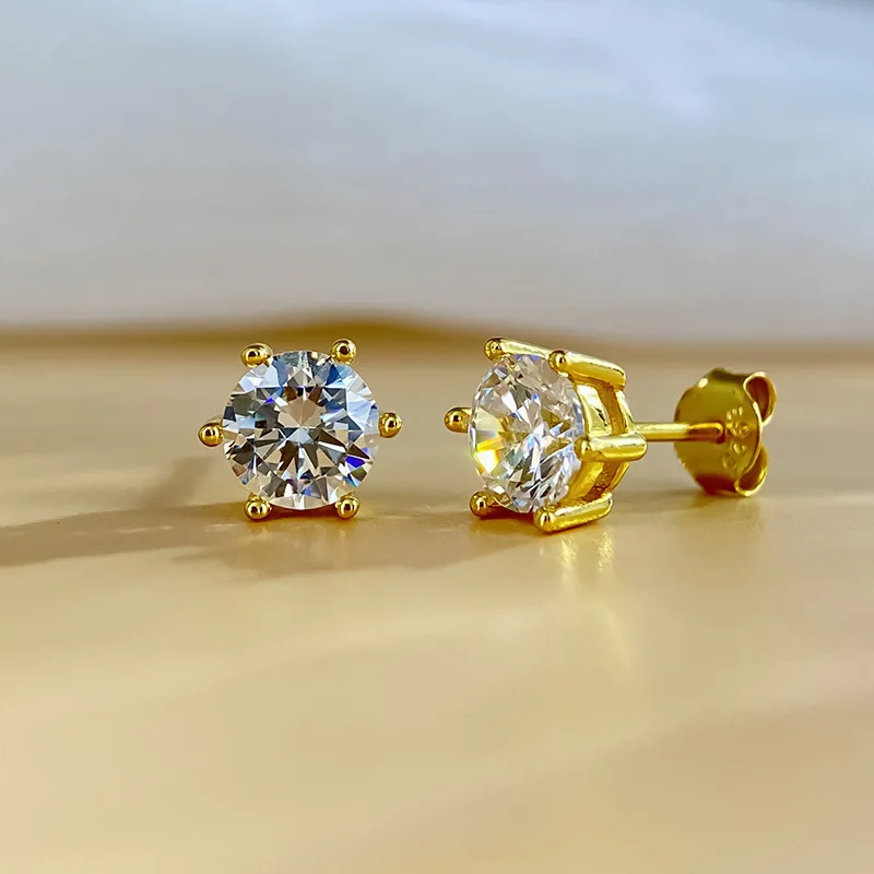 

Серьги BR 6,5 мм из стерлингового серебра 925 пробы, классические, с шестью крапанами, D VVS1, высококачественные ювелирные изделия