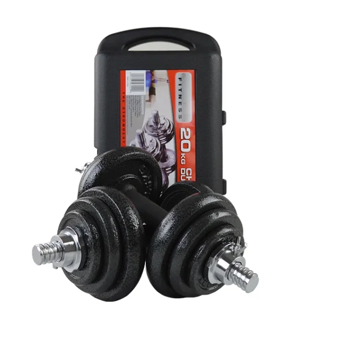 New Product Wholesale Baking Paint Cast Iron Dumbbell Set Adjustable Dumbbell Barbell Set For Gym/Home Equipment