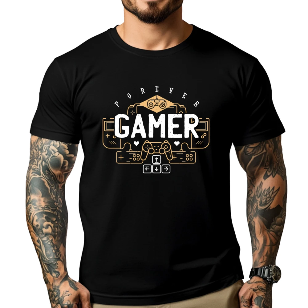 

Forever Gamer T Shirt Cool Gamer T Shirt Game Mens Clothing 2025 Gifts For Men Graphic Tees Unisex Anime T Shirts