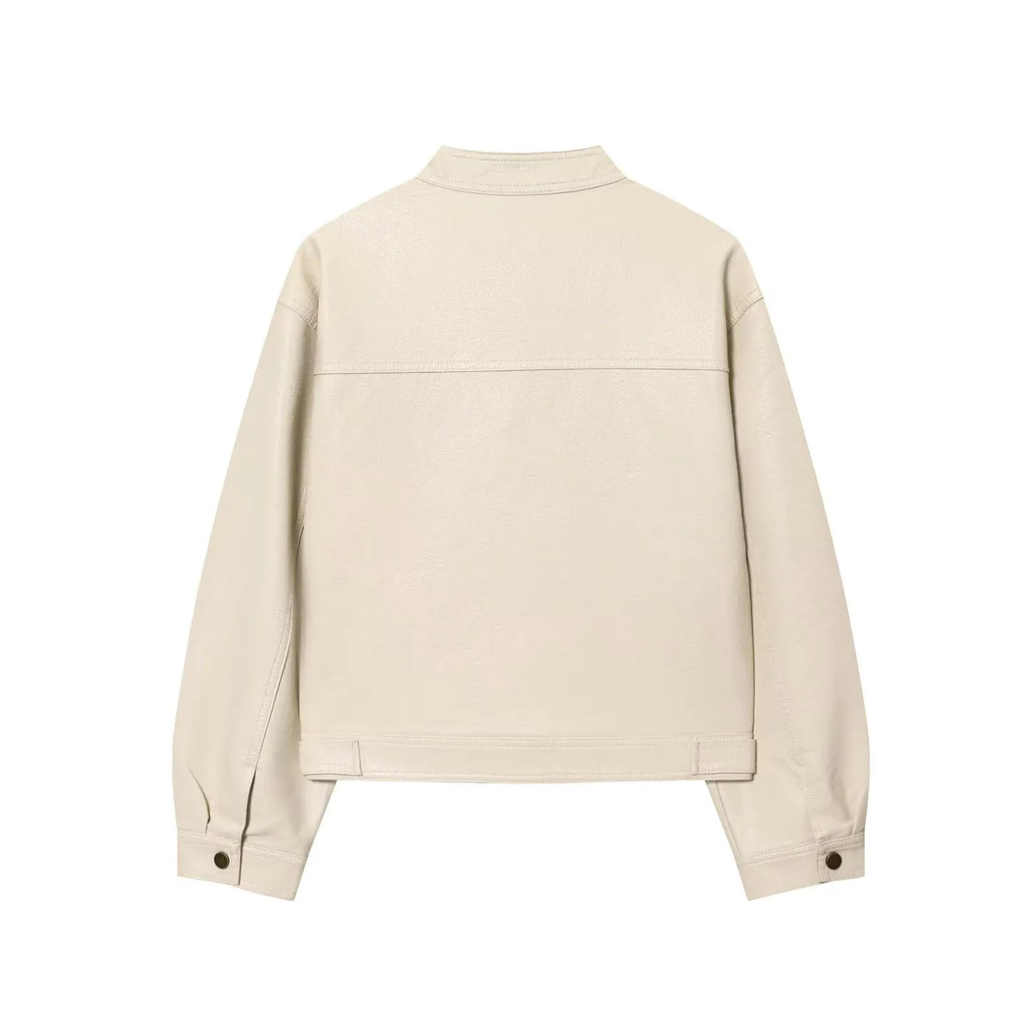 カジュアルレディースレザージャケット2025秋新作ジッパーファッション多用途個性通勤風ストレートチューブタイプ