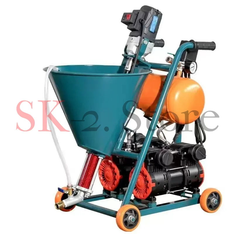 Cement mortar small electric multi-functional shotcrete pulling machine paint coating putty powder spraying machine