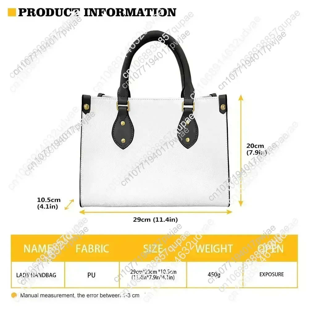 D-DR Tote Bag Purse P-Pepper Womens Mens Personalized Text Image PU Leather Handbag Business Shopping Gift Bags