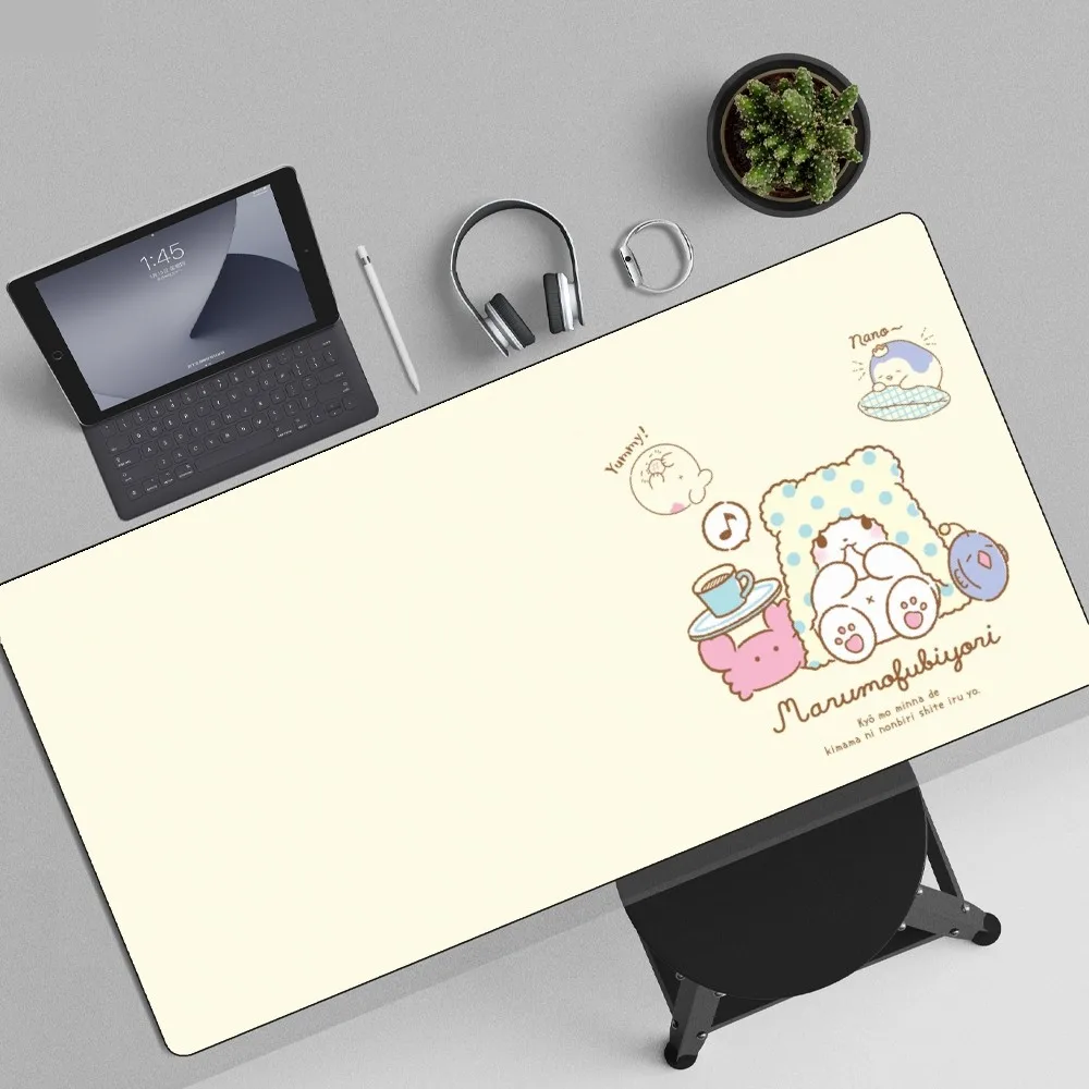 MINISO Sanrio Marumofubiyori Moppus Mousepad Non-slip Lockedge Office Student Gaming Thickened Large Writing Pad Cushion