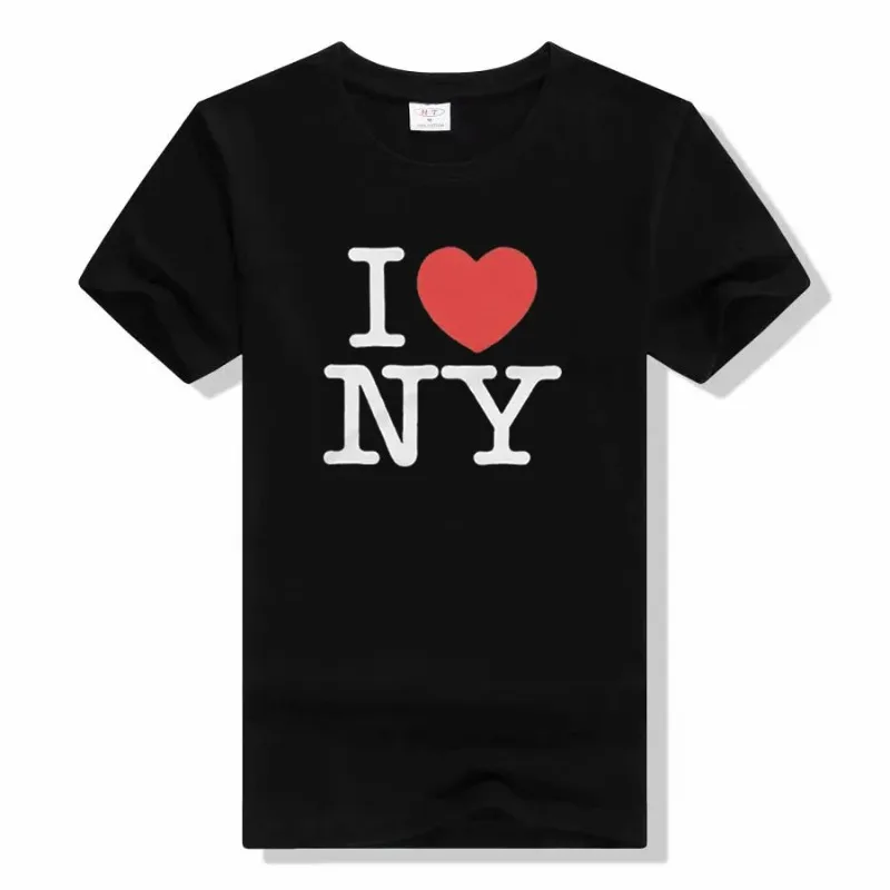 I Love NY Women's Men's Unisex Tee Tops I Love New York T-Shirt Sayings Quote Letters Printed Outfits Streetwear Style