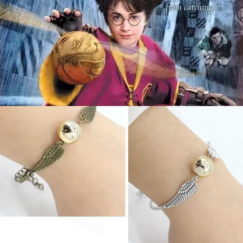 Hot Magic School Golden Snitch Wings Harries Bracelet Necklace Multi Wings Potters Couple Accessories Women Jewelry Xmas Gifts